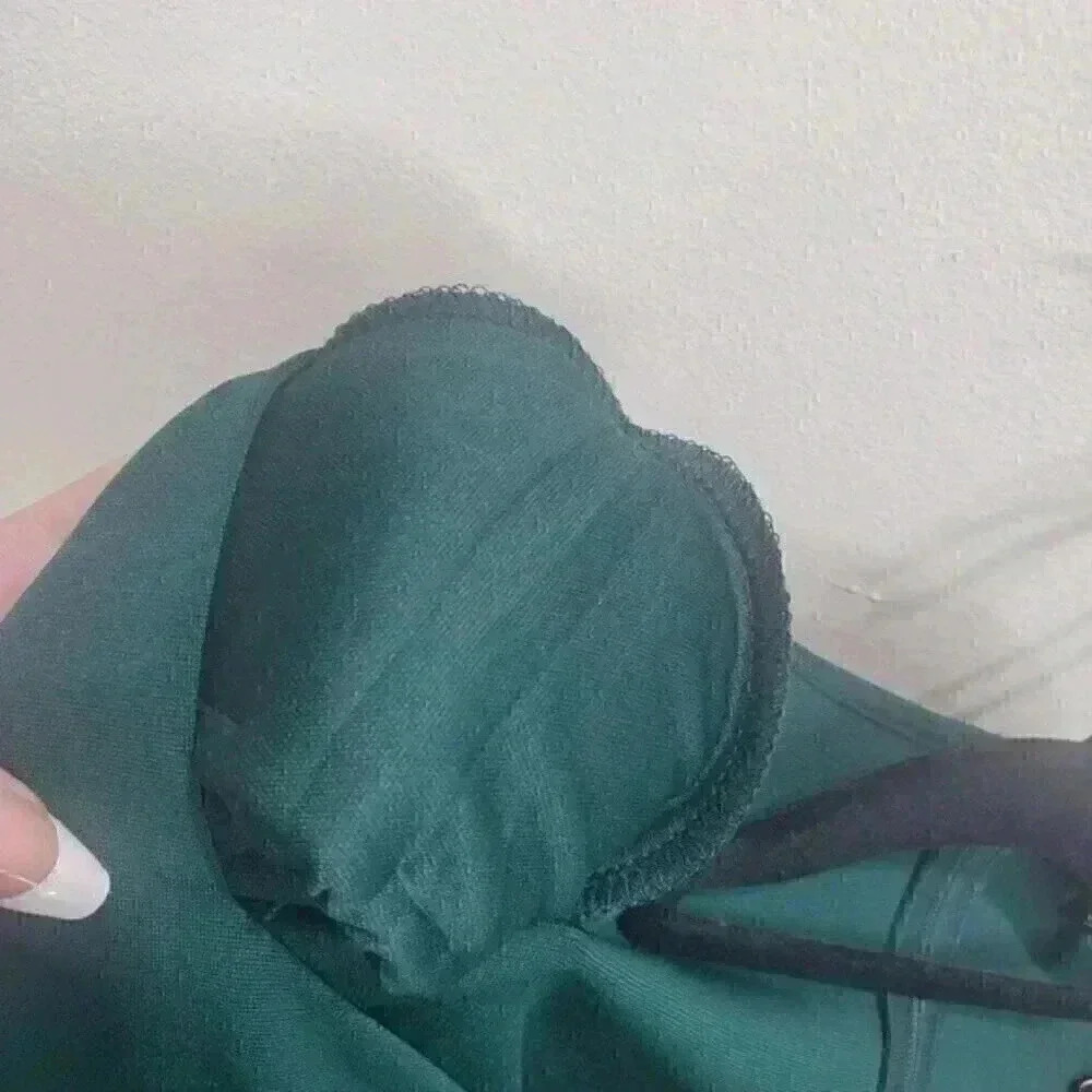 NWT Lulu's Desires of the Heart Emerald Green Long Sleeve Skater Dress small - Picture 11 of 12